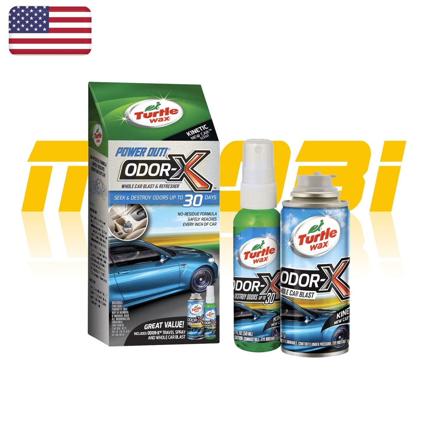 TURTLE WAX 龜牌 | Odor-X 車廂除臭煙霧彈組合 加勒比風情味 | 美國製 | MOOBI 香港網上汽車用品專門店