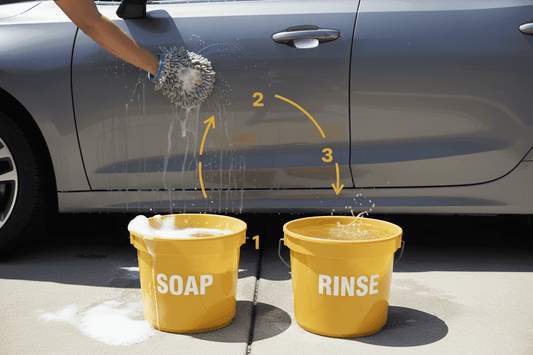 零刮痕洗車法：兩桶水教學主圖，附SOFT99, 龜牌 Turtle Wax, CARPRO 等汽車清潔工具清單