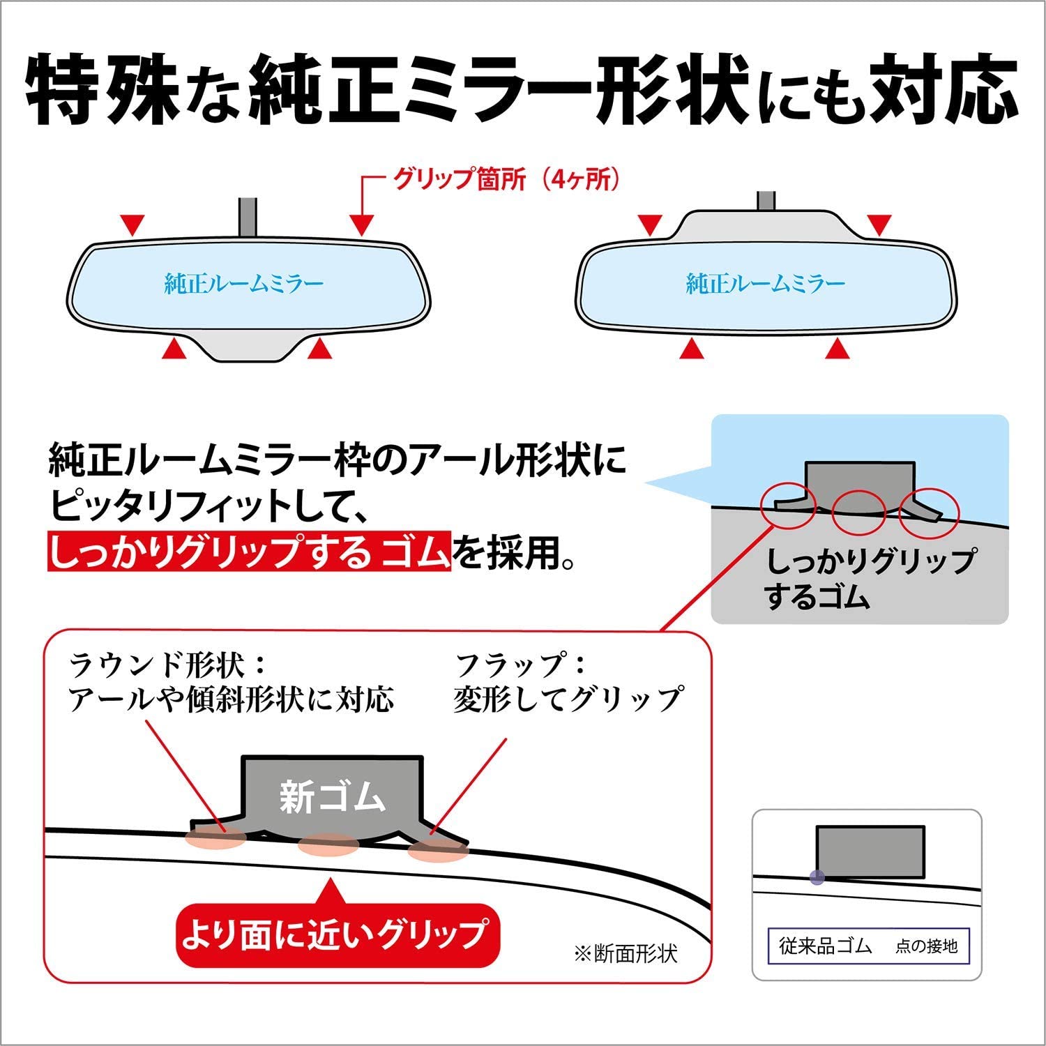 日本 NAPOLEX | BROADWAY 300mm 光反射Aluminum Plating鋁鏡倒後鏡 | MOOBI 香港網上汽車用品店 p7