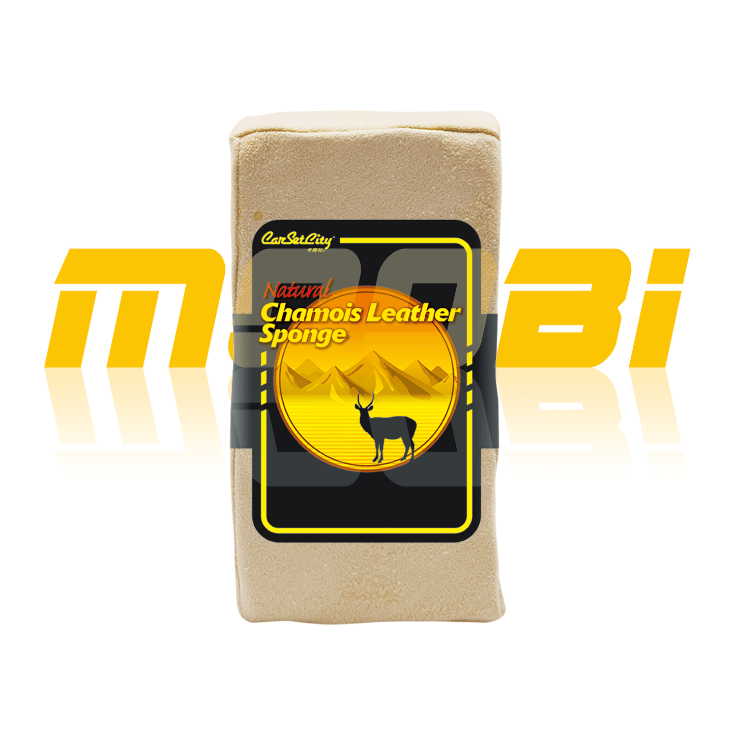 天然羊皮潔車海綿 Natural Chamois Leather Sponge Moobi MOOBI