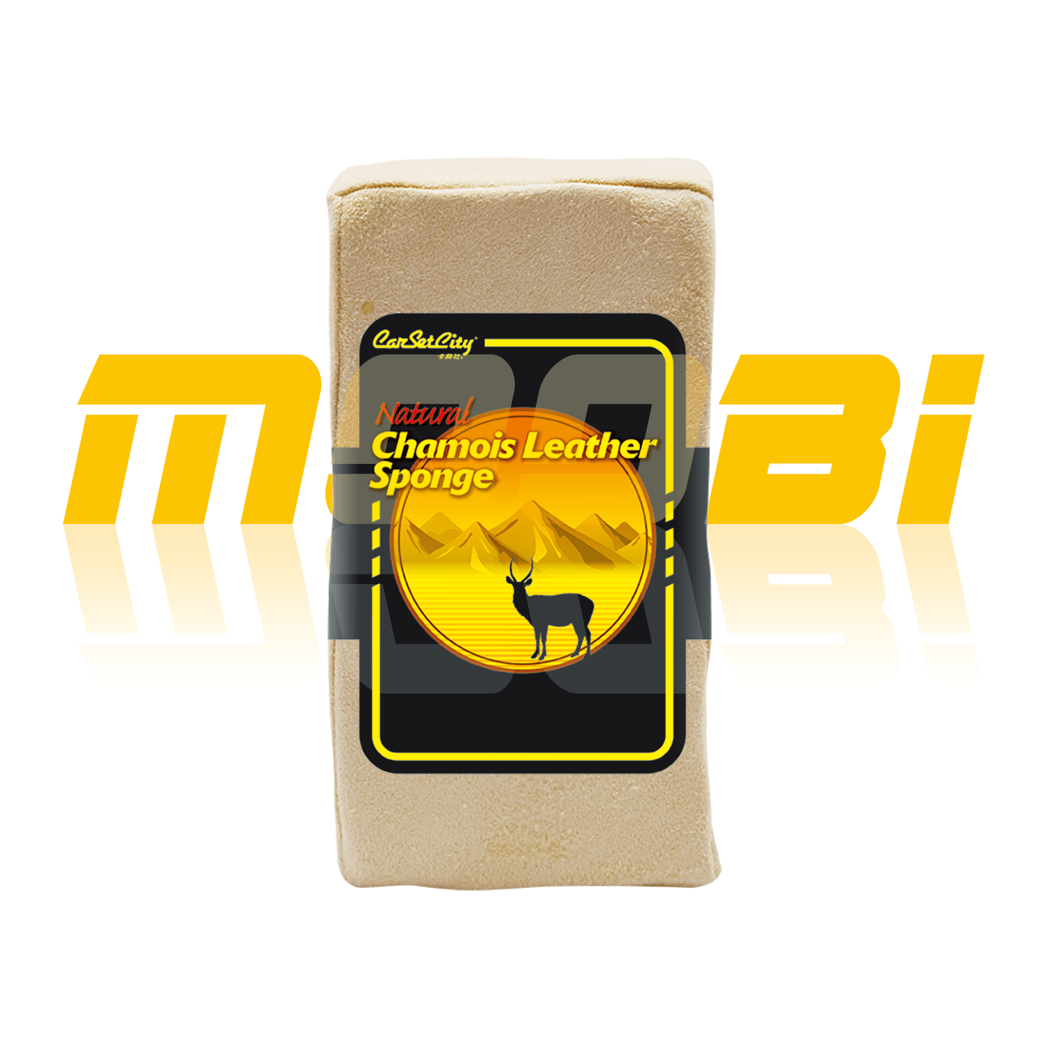 天然羊皮潔車海綿 Natural Chamois Leather Sponge Moobi MOOBI