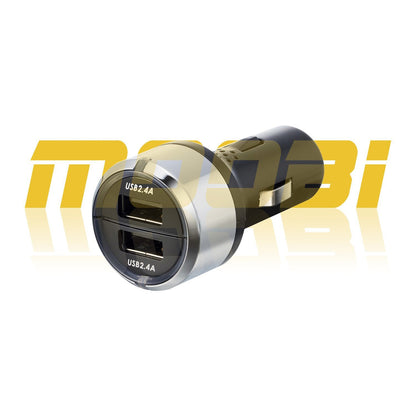 日本 EXEA 星光産業 |  USB充電指示燈雙插頭 EM-124 黑色 | MOOBI 香港網上汽車用品專門店 p1